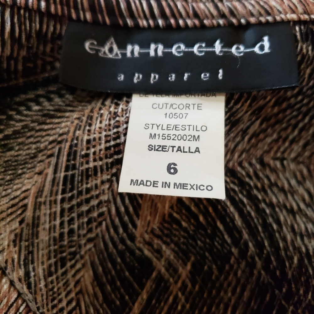 🤎Connected Apparel Women's Brown & Black Marled Dress Size 6 - Picture 4 of 5